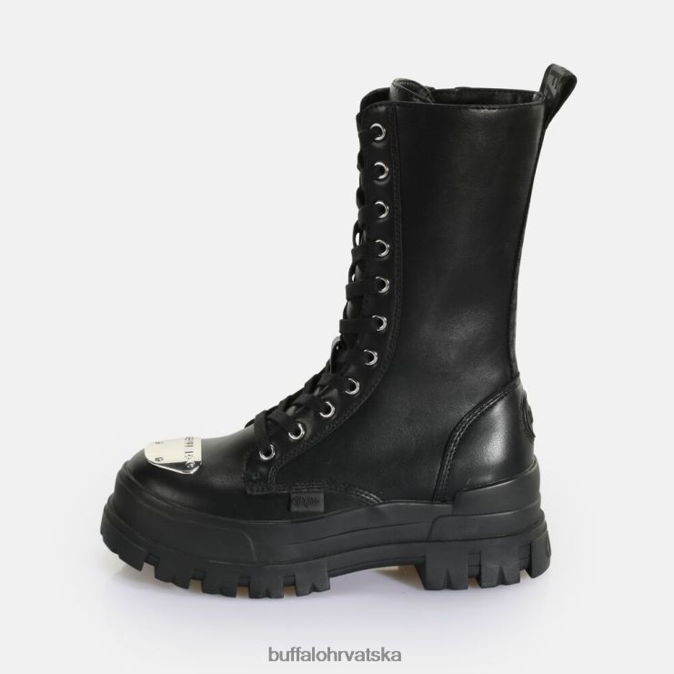 crno Buffalo aspha steel laceup hi boot vegan |čizme TDD6T629